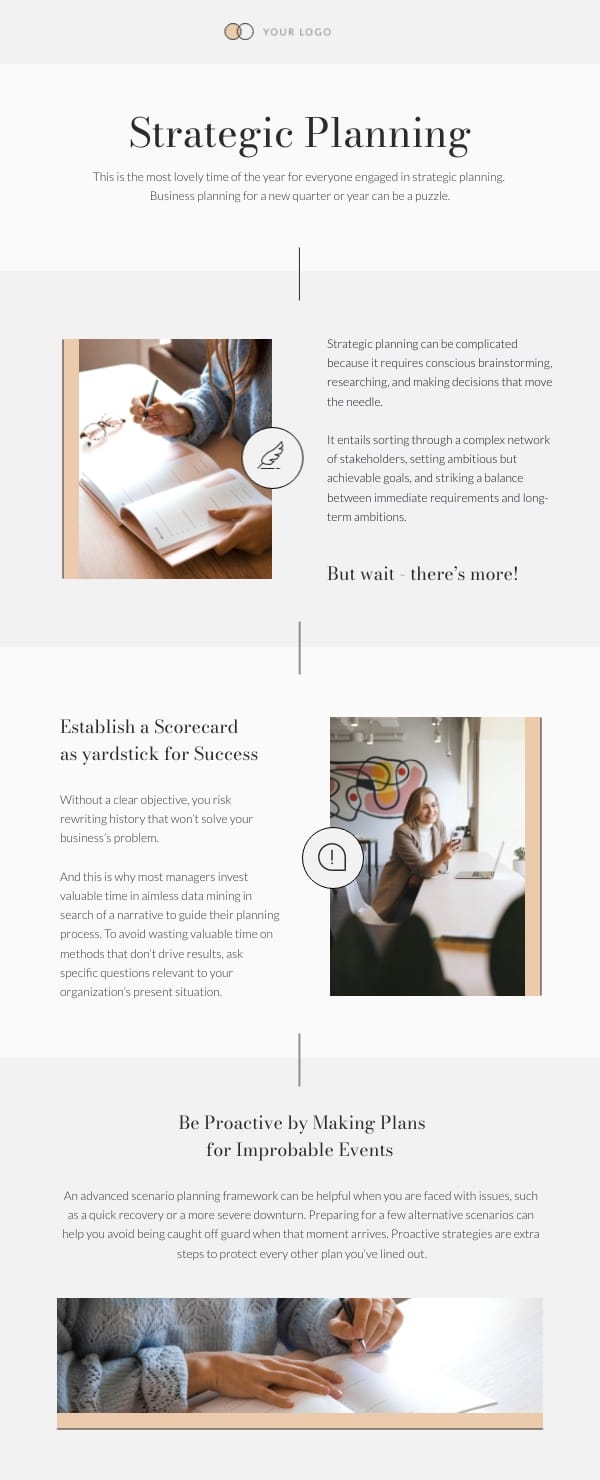 Managements Planning Weekly Newsletter Template