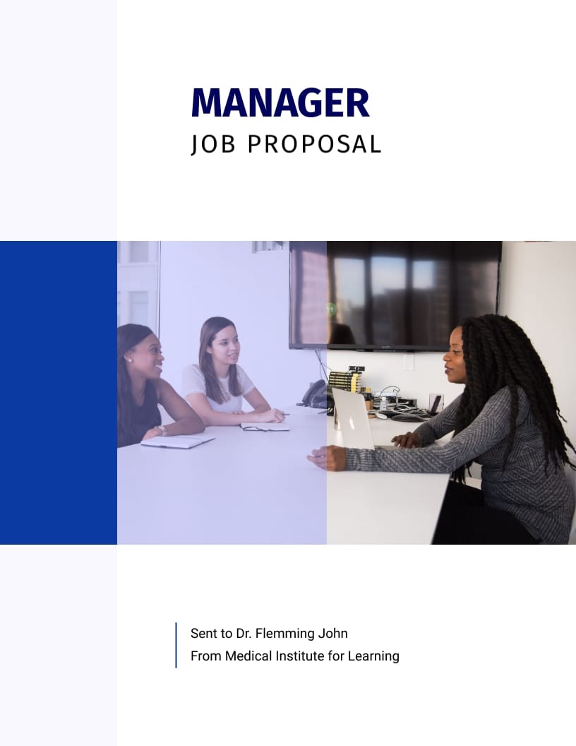 Manager Job Proposal Template