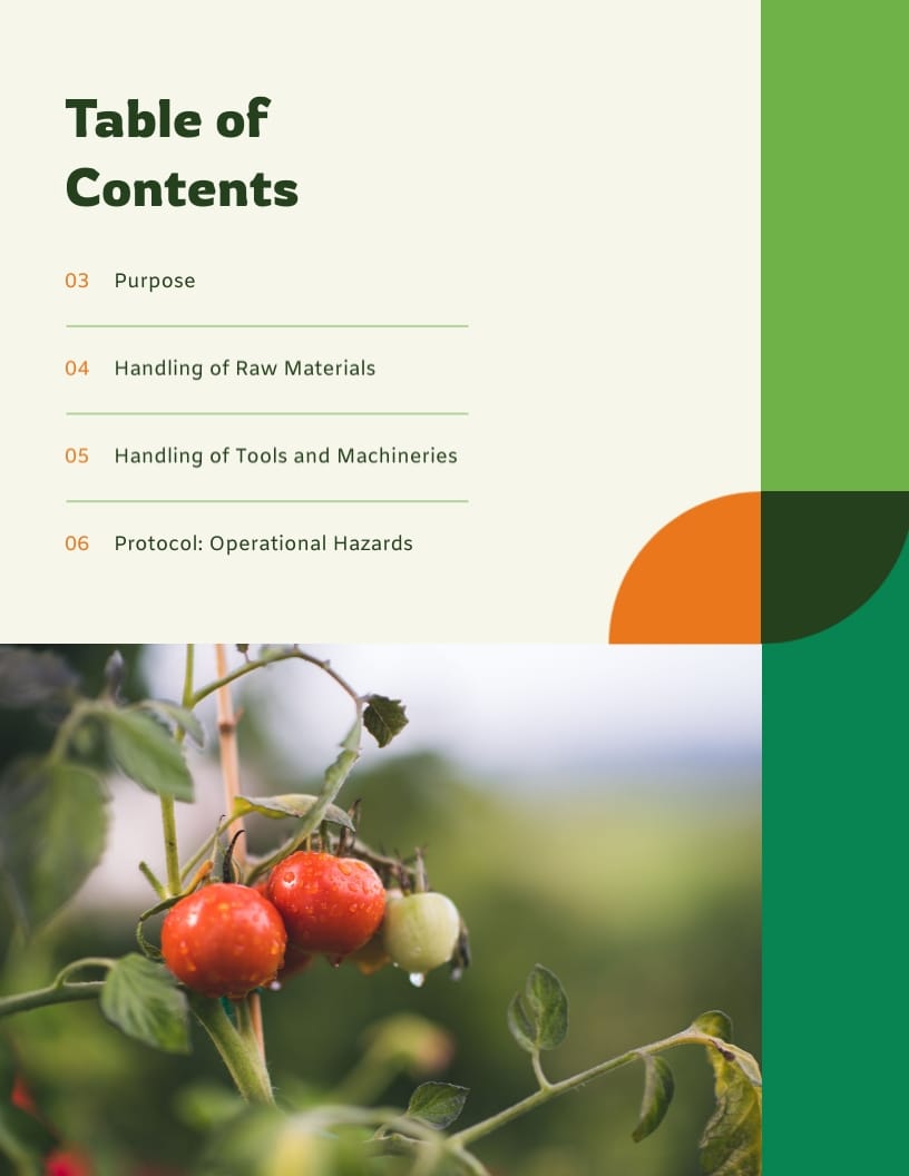 Manufacturing Company SOP Plan