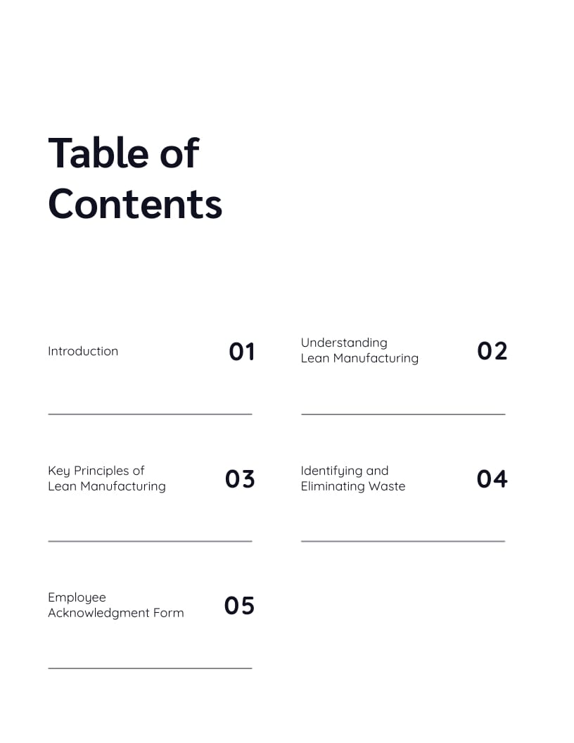 Manufacturing Employee Training Manual Template - Slide 2 Manufacturing Employee Training Manual Template - Slide 2