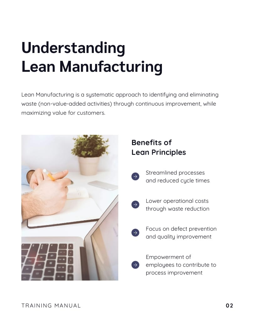 Manufacturing Employee Training Manual Template - Slide 4 Manufacturing Employee Training Manual Template - Slide 4