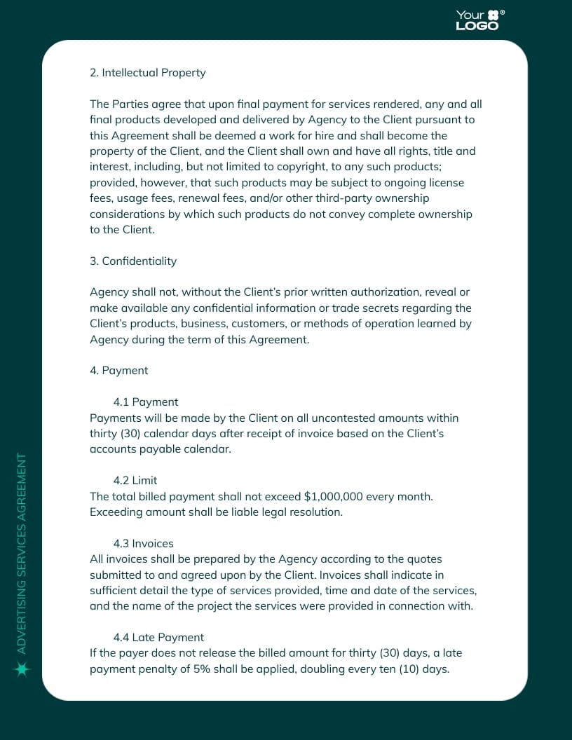 Marketing Agency Contract Template - Slide 3 Marketing Agency Contract Template - Slide 3