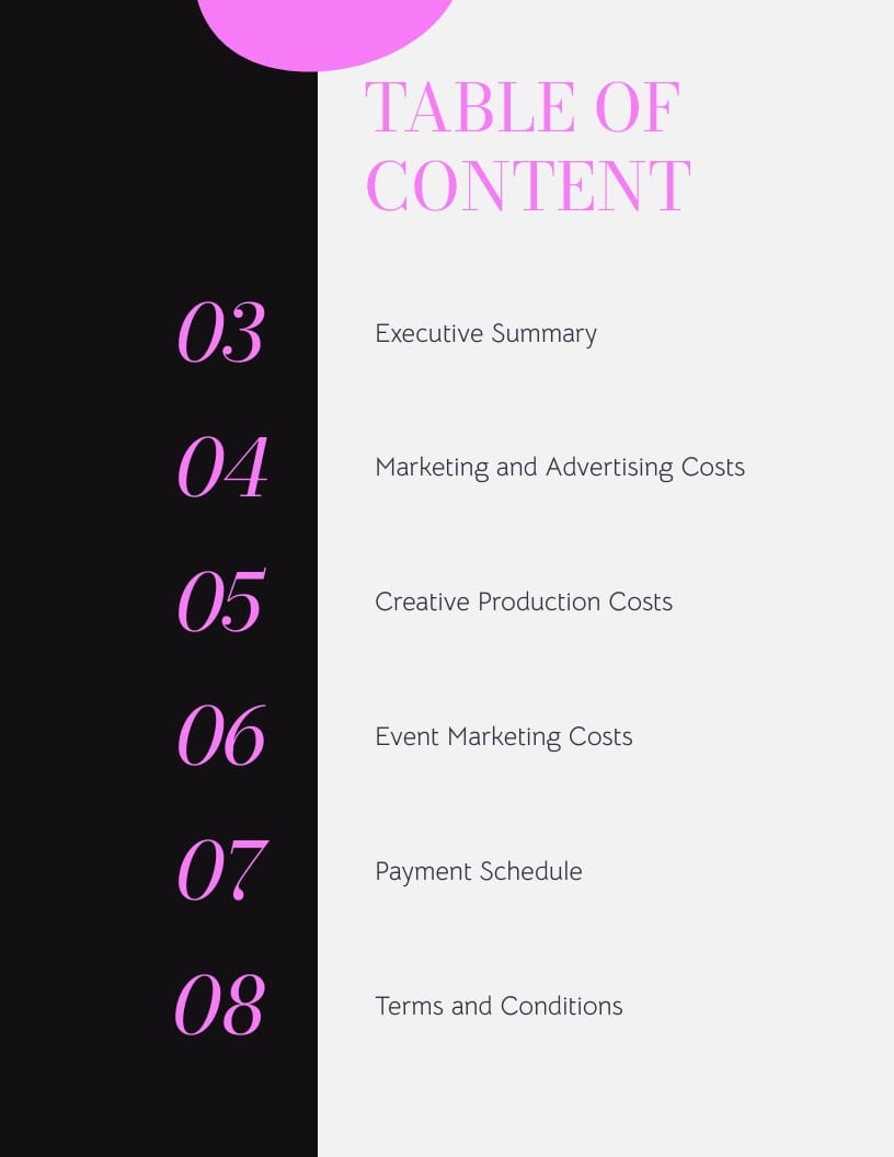Marketing Budget Launch Proposal Template - Slide 2 Marketing Budget Launch Proposal Template - Slide 2