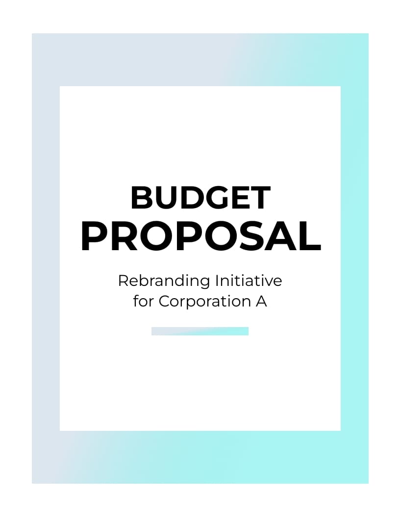 Marketing Budget Proposal Template