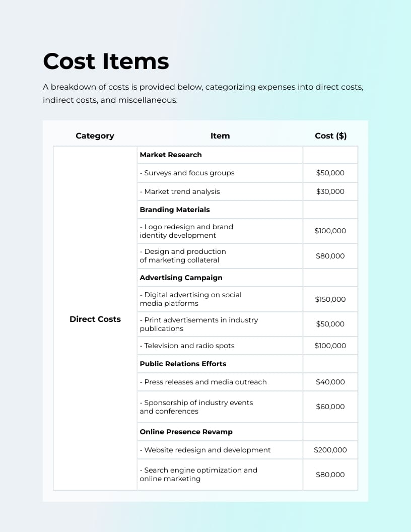 Marketing Budget Proposal Template - Slide 6 Marketing Budget Proposal Template - Slide 6