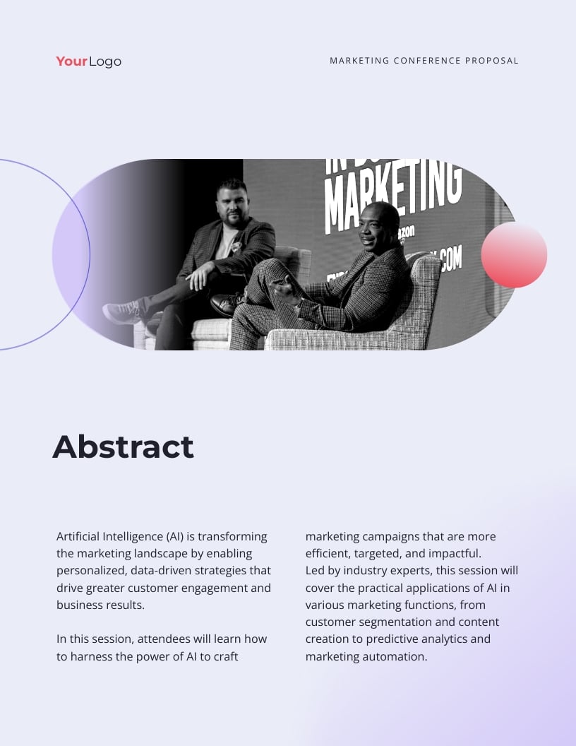 Marketing Conference Proposal Template - Slide 3 Marketing Conference Proposal Template - Slide 3