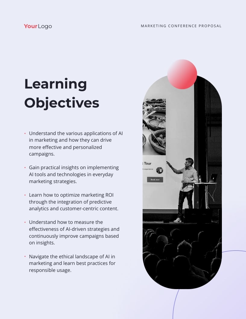 Marketing Conference Proposal Template - Slide 4 Marketing Conference Proposal Template - Slide 4