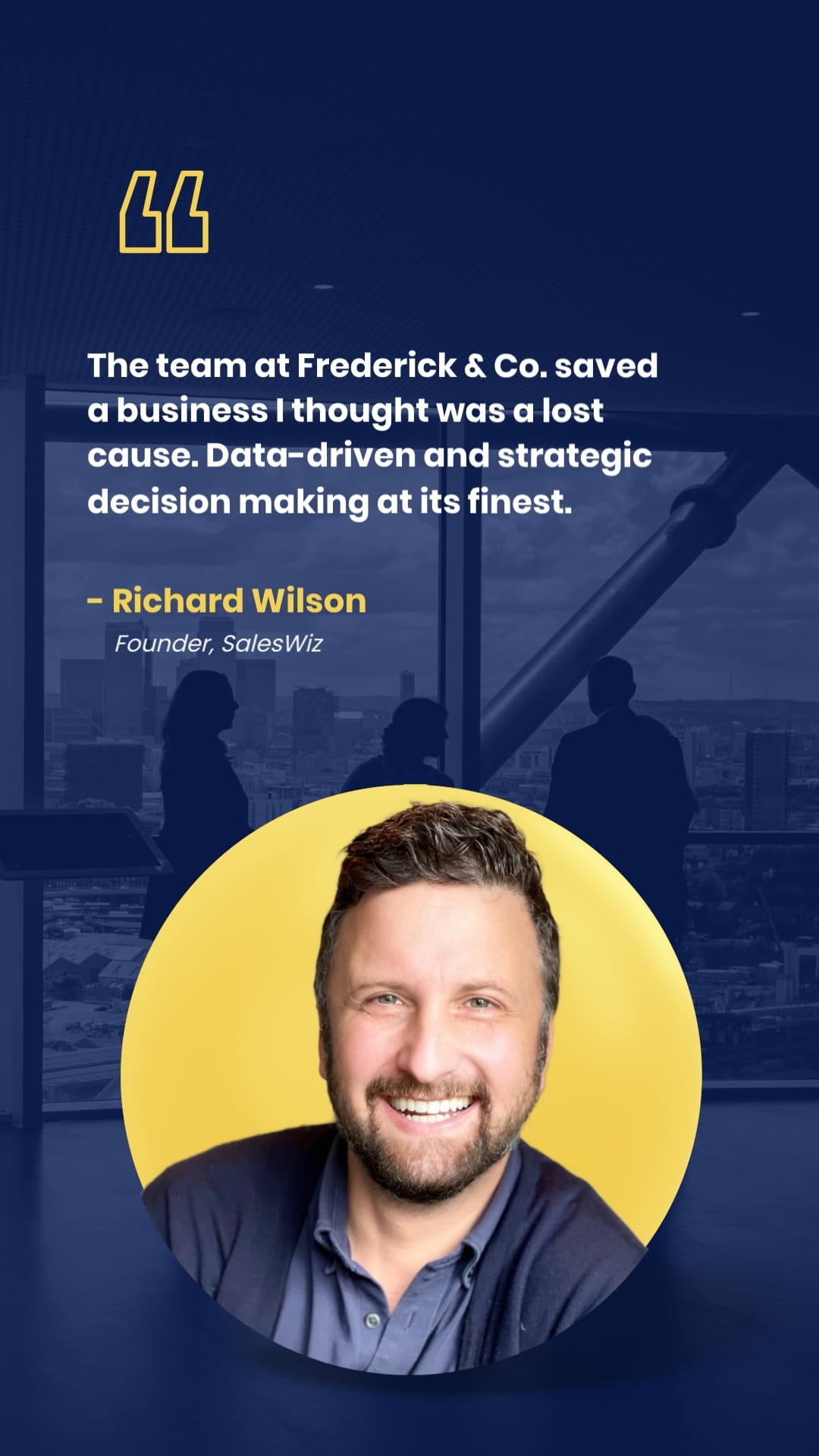 Marketing Consultancy Firm Video Testimonial Vertical Template