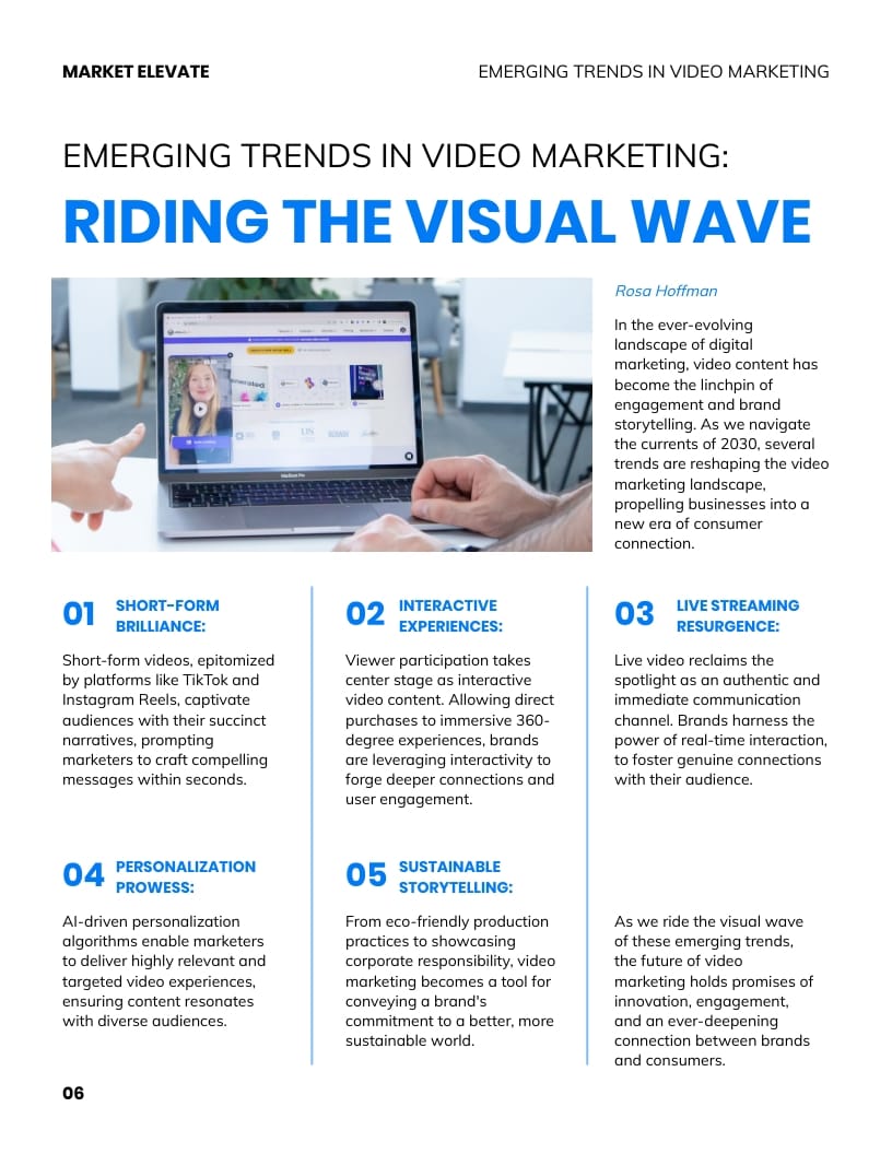 Marketing Consultancy Magazine Template - Slide 6 Marketing Consultancy Magazine Template - Slide 6