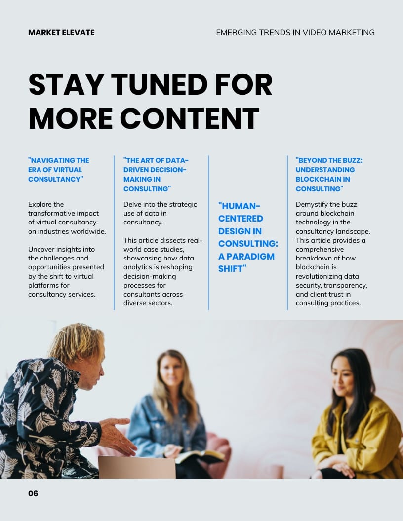 Marketing Consultancy Magazine Template - Slide 8 Marketing Consultancy Magazine Template - Slide 8