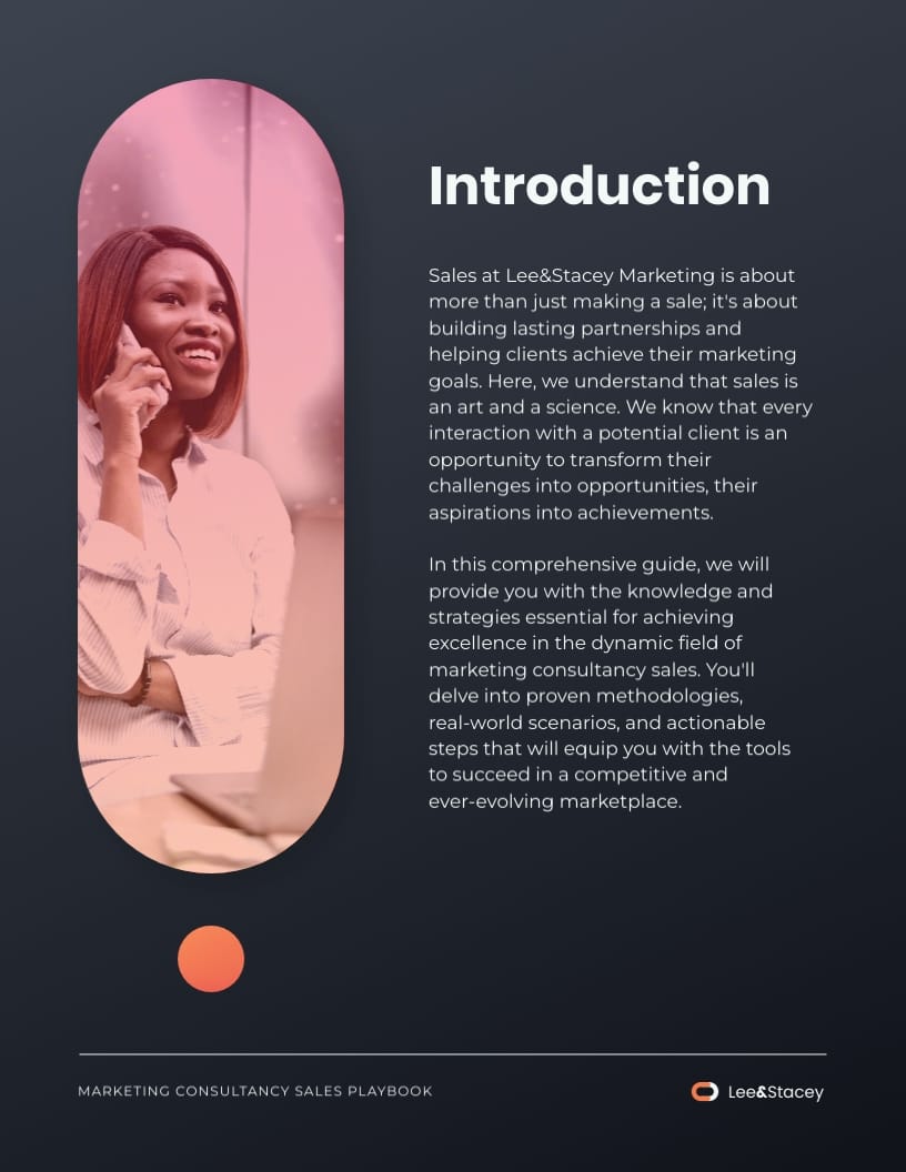 Marketing Consultancy Sales Playbook Template | Visme