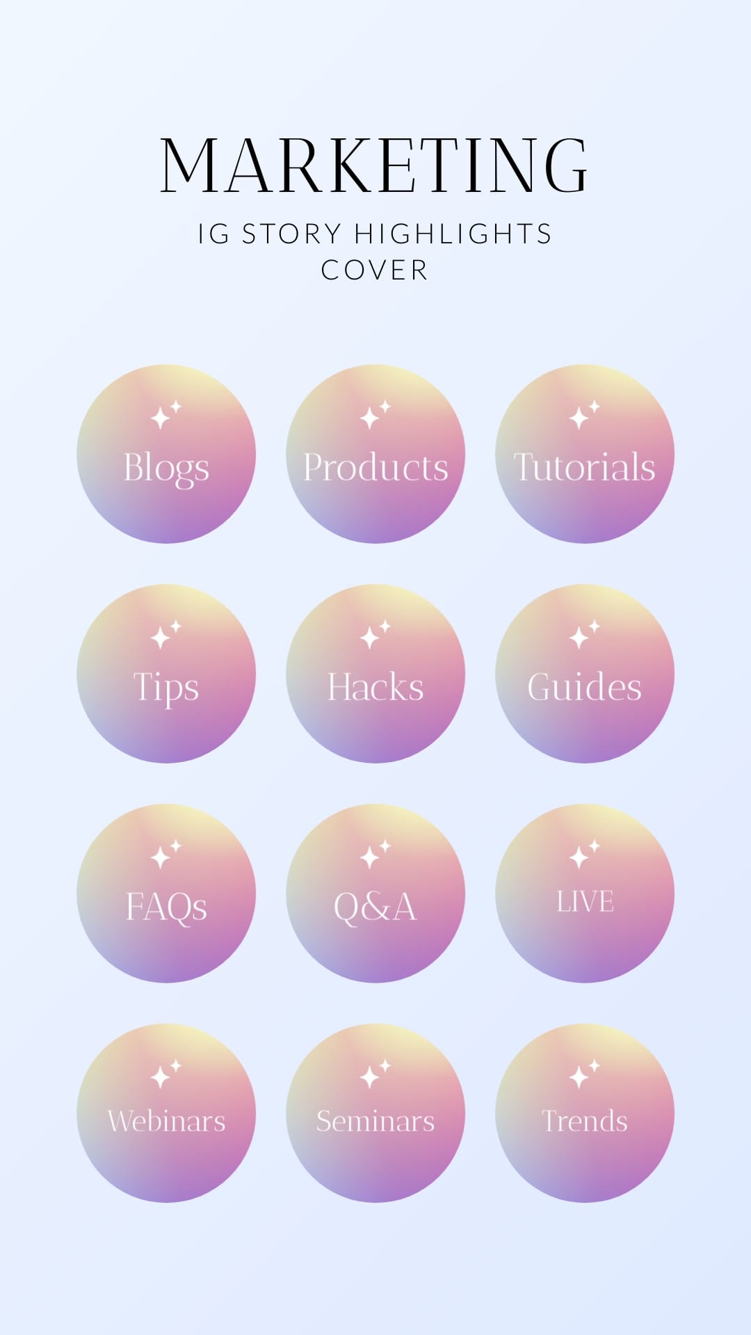 Marketing IG Story Highlights Cover Template