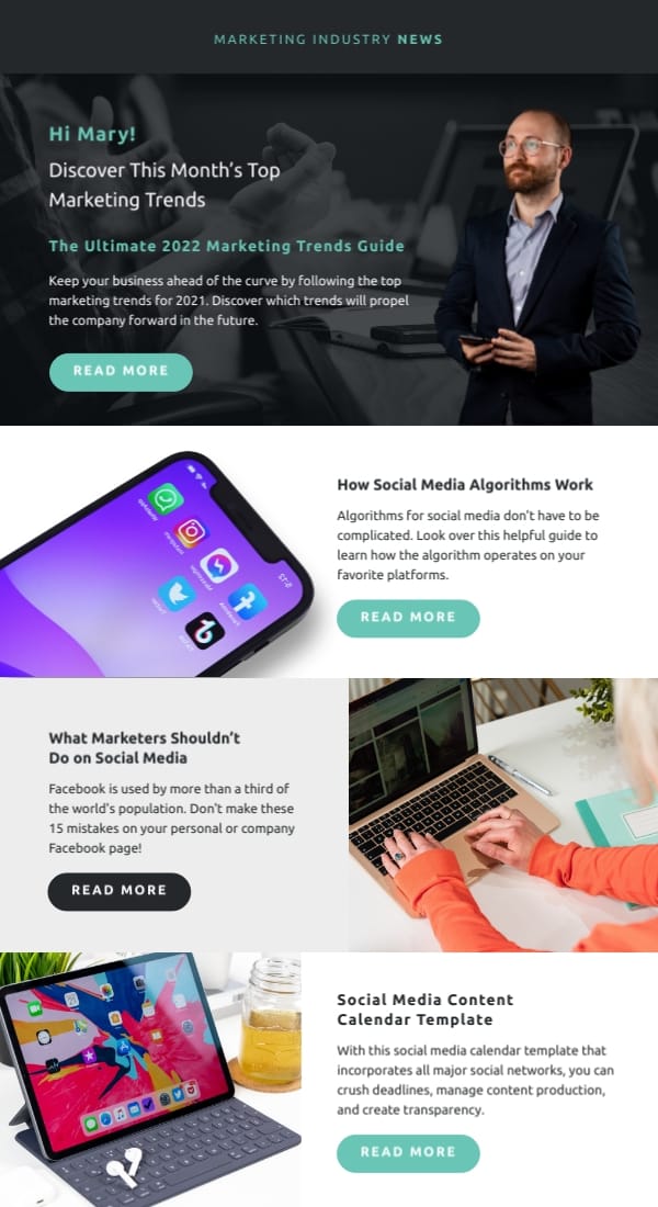 Marketing Industry News Email Template
