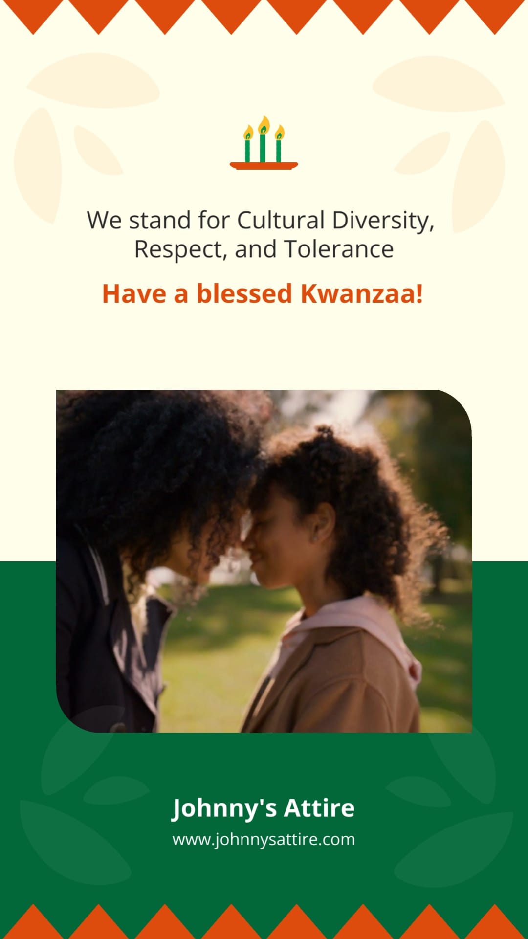 Marketing Kwanzaa Greeting Card Vertical Template