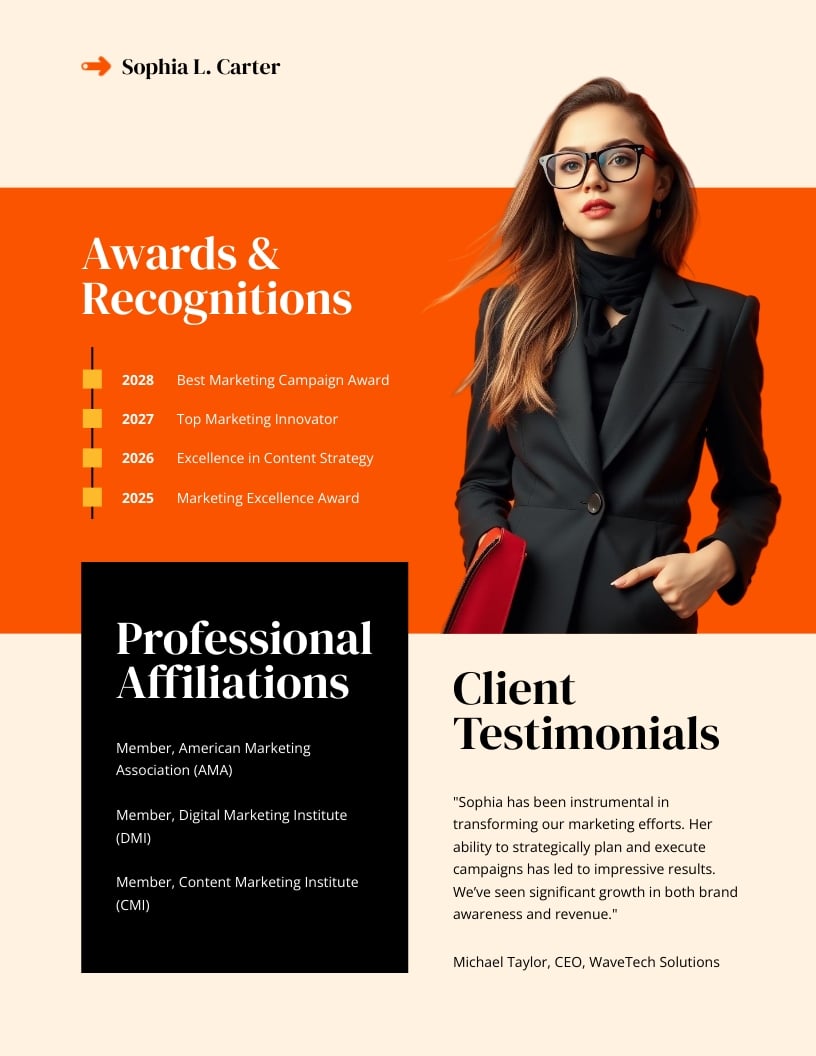 Marketing Manager Portfolio Template - Slide 4 Marketing Manager Portfolio Template - Slide 4