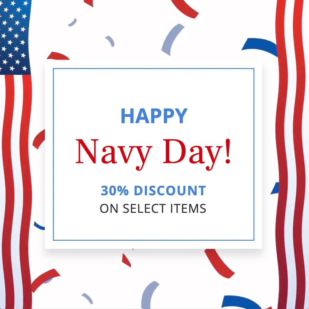 Marketing Navy Day Greeting Card Square Template
