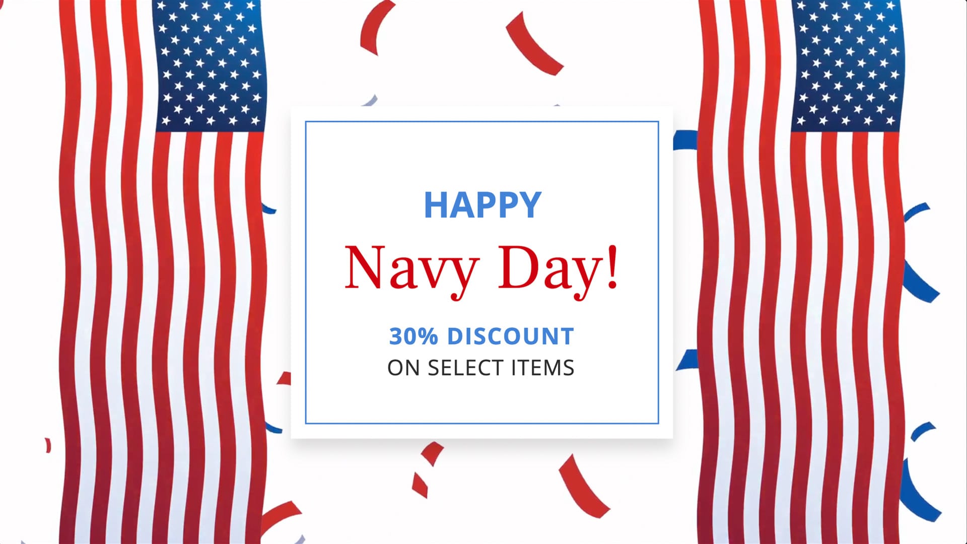Marketing Navy Day Greeting Card Template