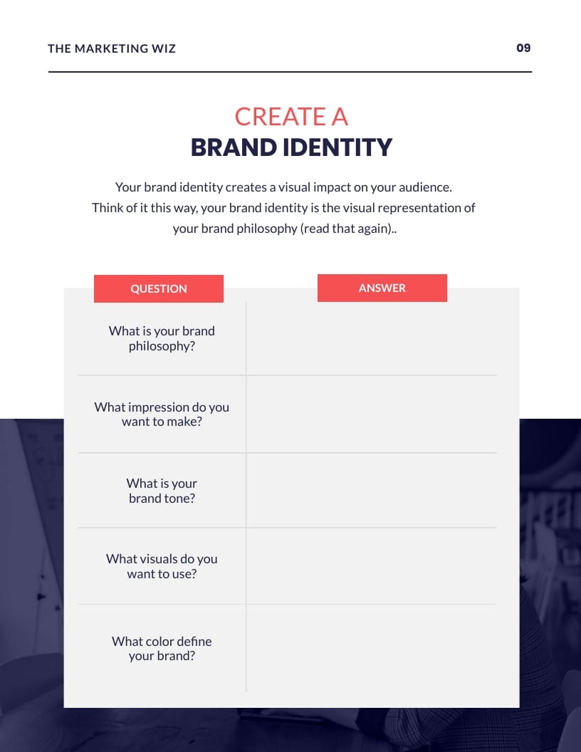 Marketing Plan Workbook Template - Slide 10 Marketing Plan Workbook Template - Slide 10
