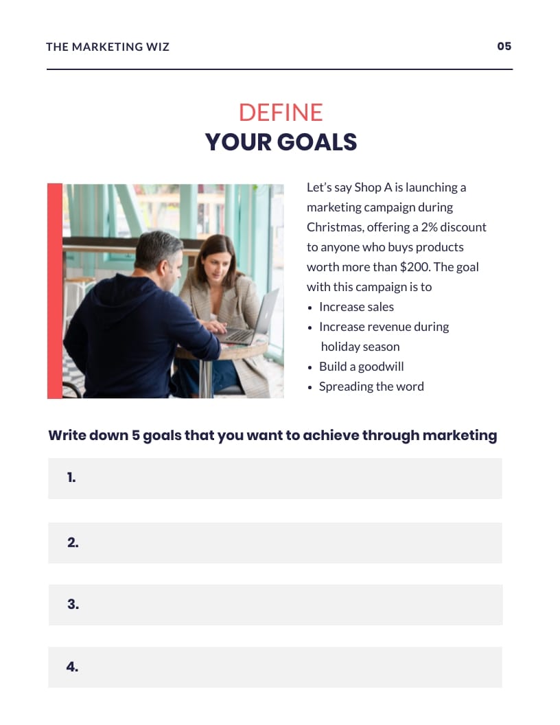 Marketing Plan Workbook Template - Slide 6 Marketing Plan Workbook Template - Slide 6