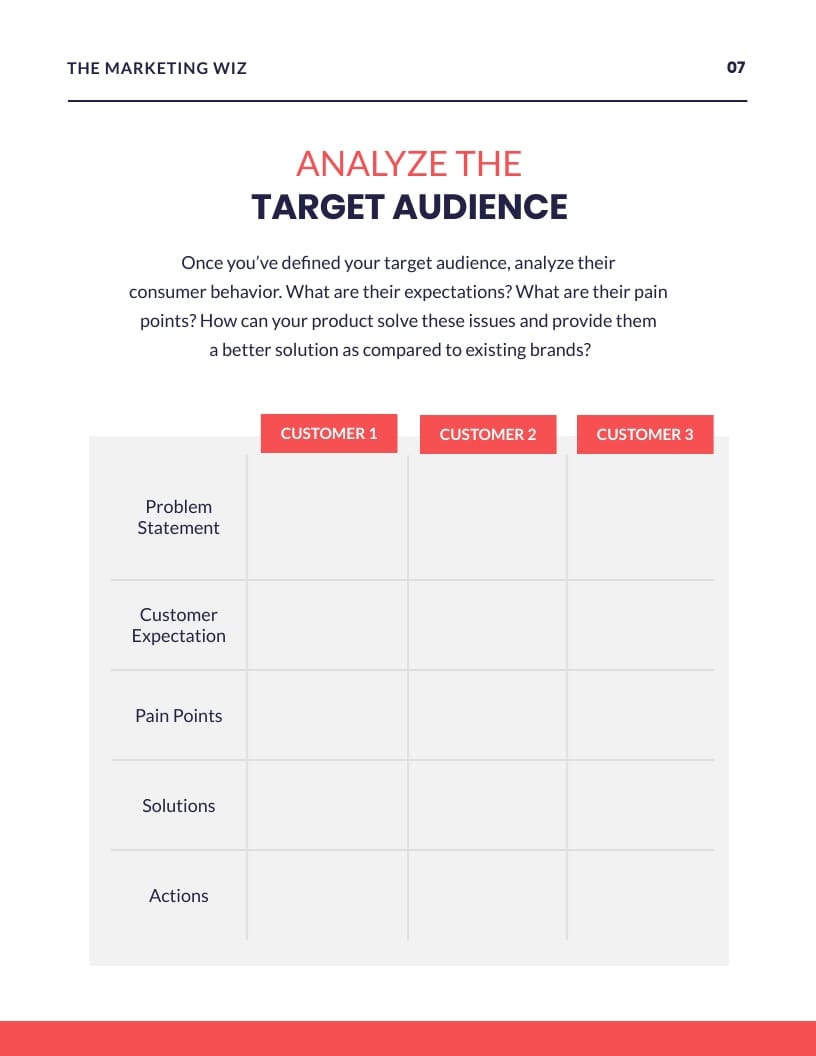 Marketing Plan Workbook Template - Slide 8 Marketing Plan Workbook Template - Slide 8