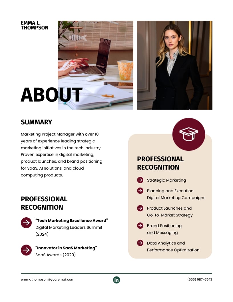 Marketing Project Manager Portfolio Template - Slide 3 Marketing Project Manager Portfolio Template - Slide 3