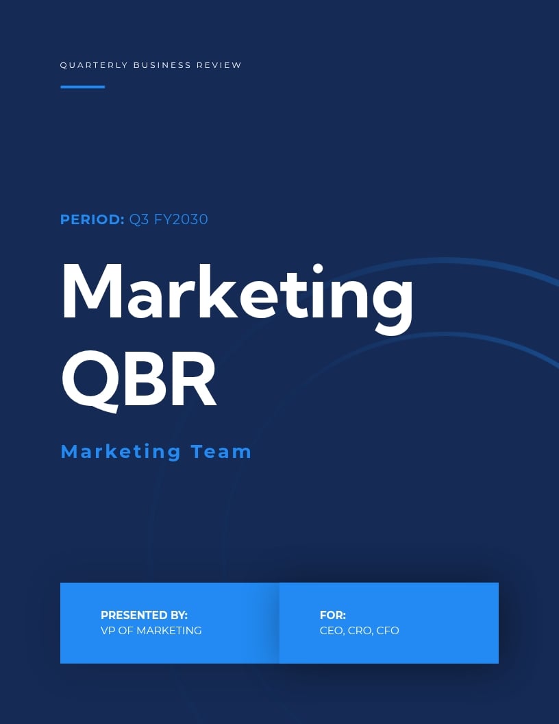 Marketing QBR Template