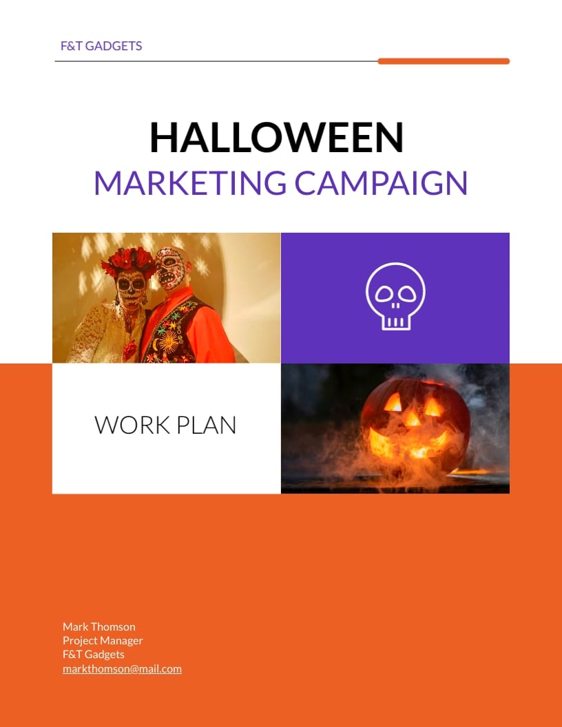 Marketing Work Plan Template