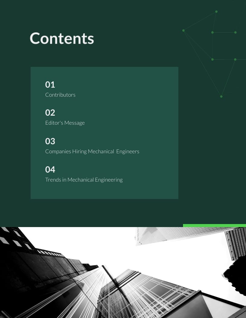 Mechanical Engineering Magazine Template - Slide 2 Mechanical Engineering Magazine Template - Slide 2
