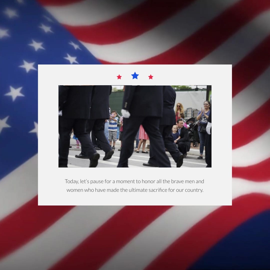 Memorial Day Event Greeting Card Square Template