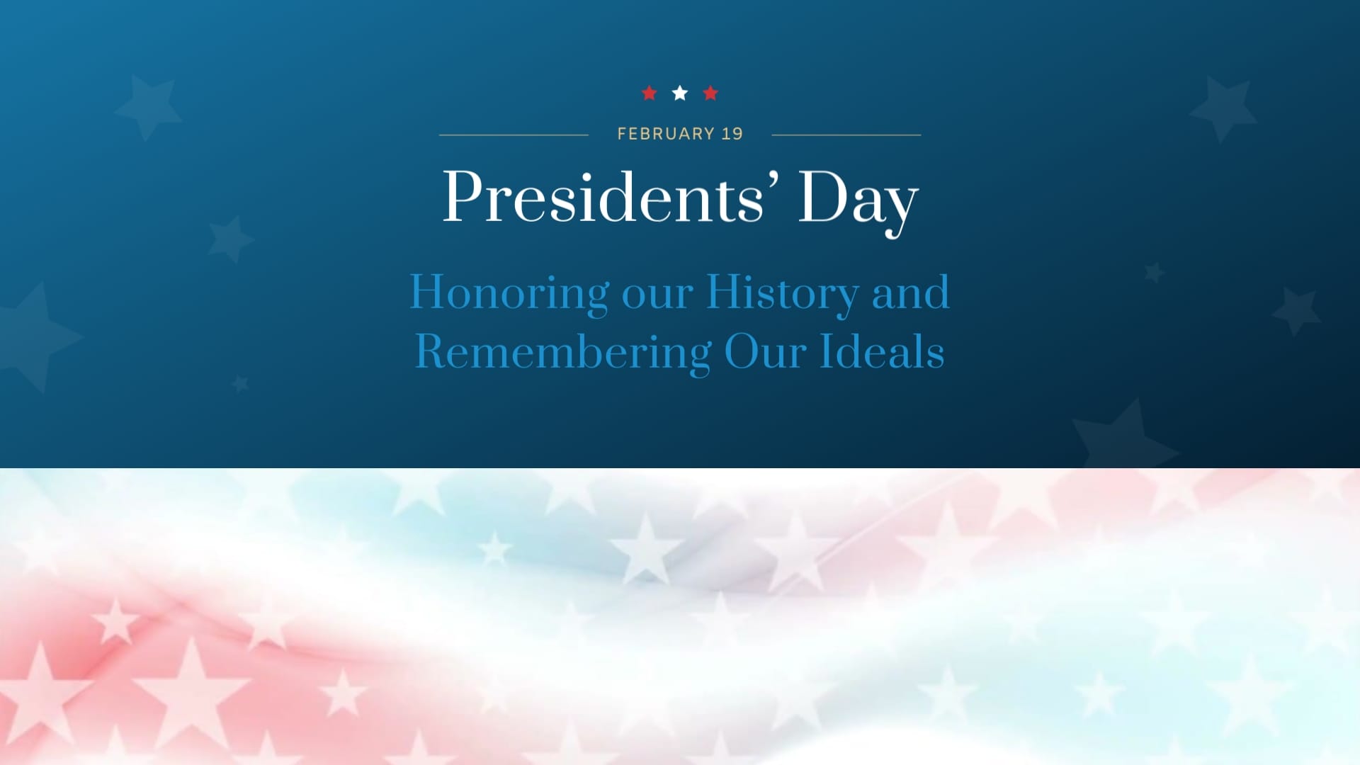 Memorial Presidents Day Greeting Card Template