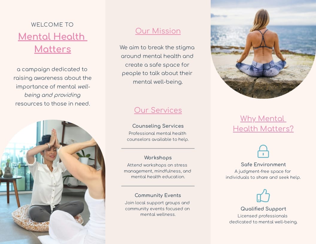 Mental Health Awareness Brochure Template - Slide 2 Mental Health Awareness Brochure Template - Slide 2