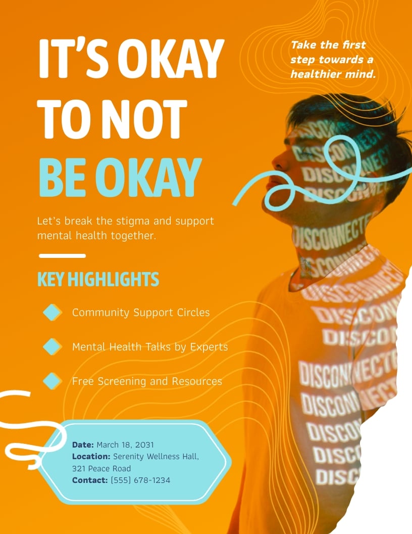 Mental Health Awareness Flyer Template