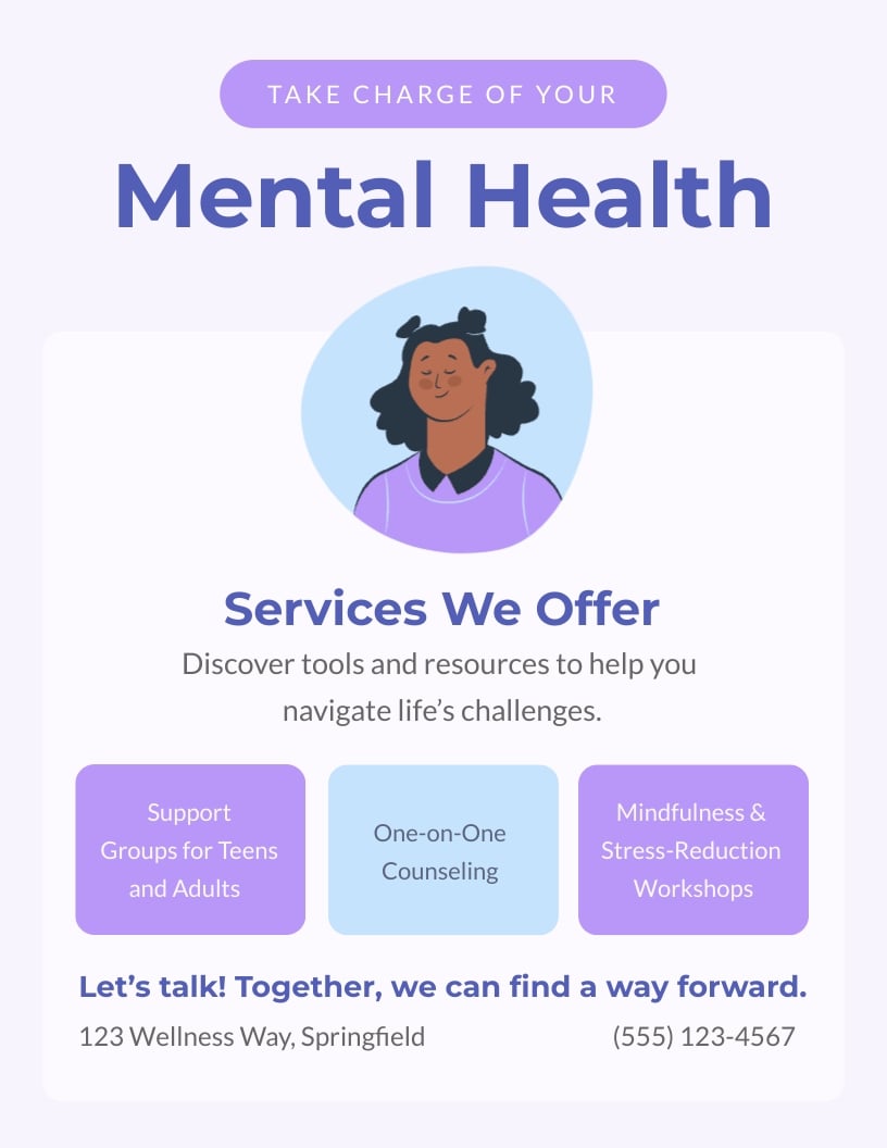 Mental Health Flyer Template
