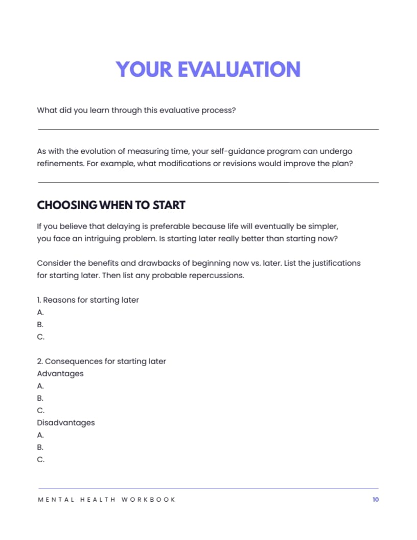 Mental Health Workbook Template - Slide 13 Mental Health Workbook Template - Slide 13