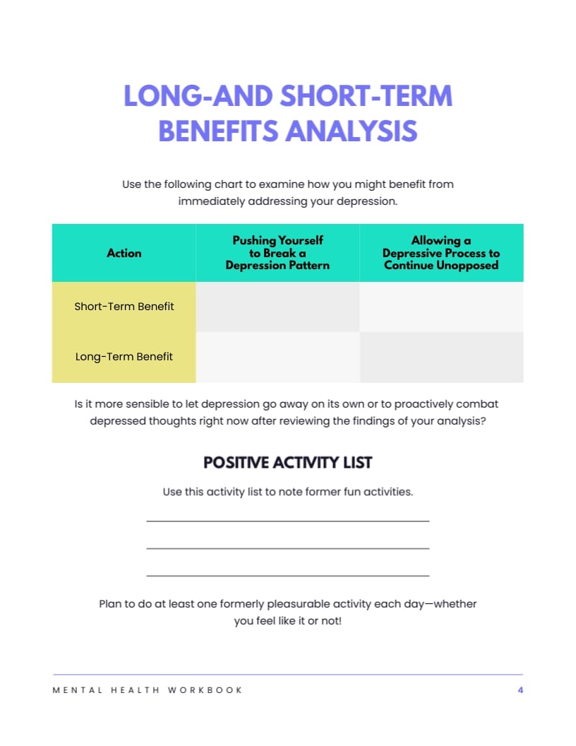 Mental Health Workbook Template - Slide 6 Mental Health Workbook Template - Slide 6