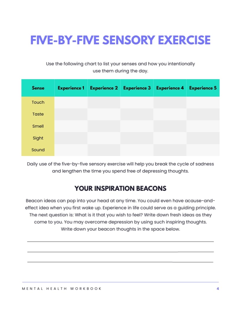 Mental Health Workbook Template - Slide 7 Mental Health Workbook Template - Slide 7