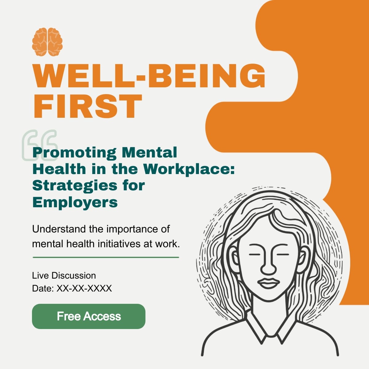Mental Health in the Workplace LinkedIn Post Template