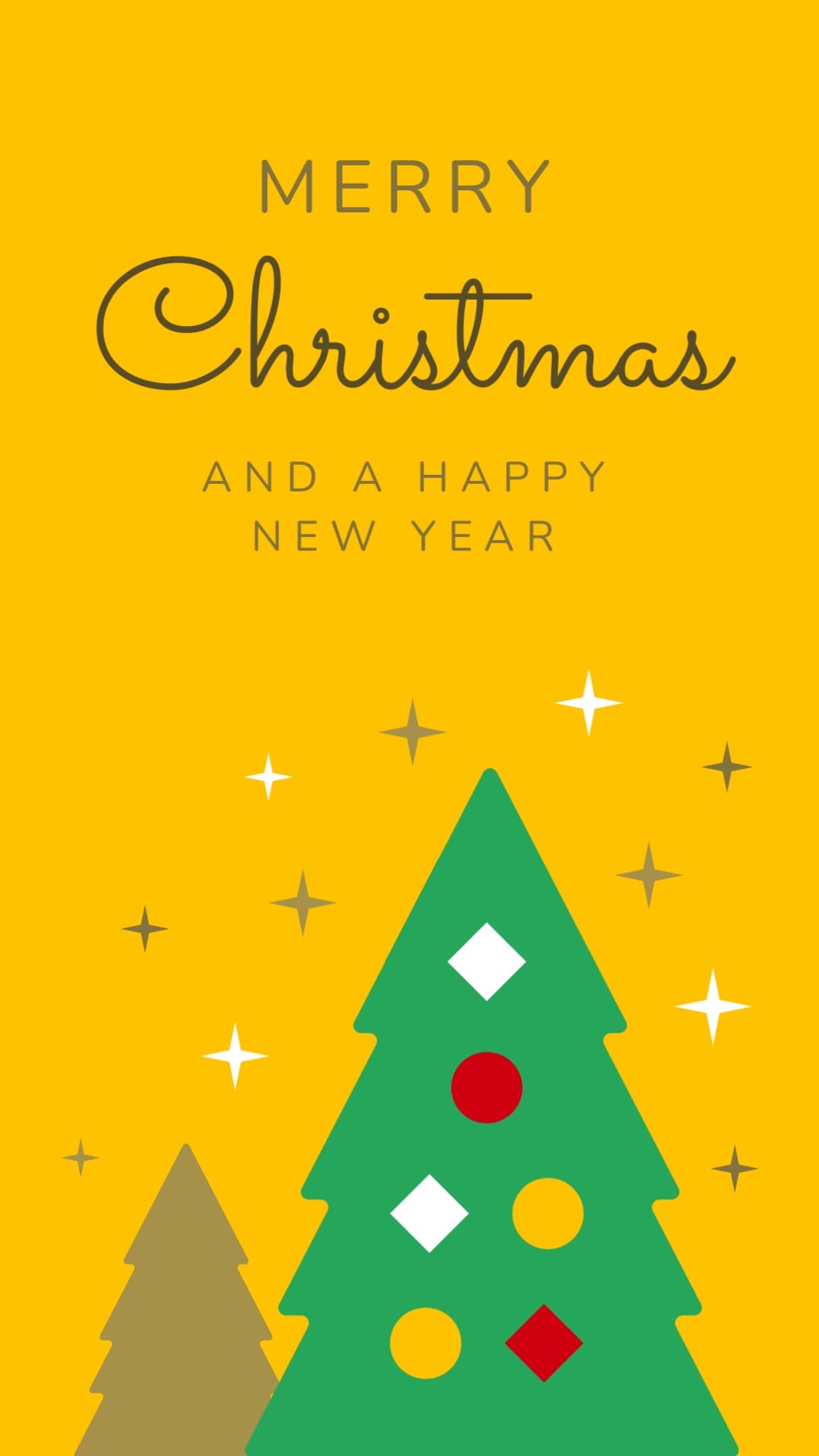 Merry Christmas Gift Card Animated Social Graphic Vertical Template