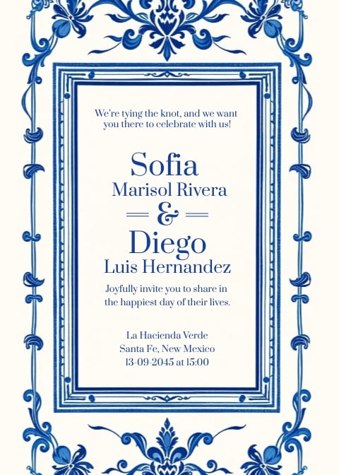 Mexican Wedding Invitation Template
