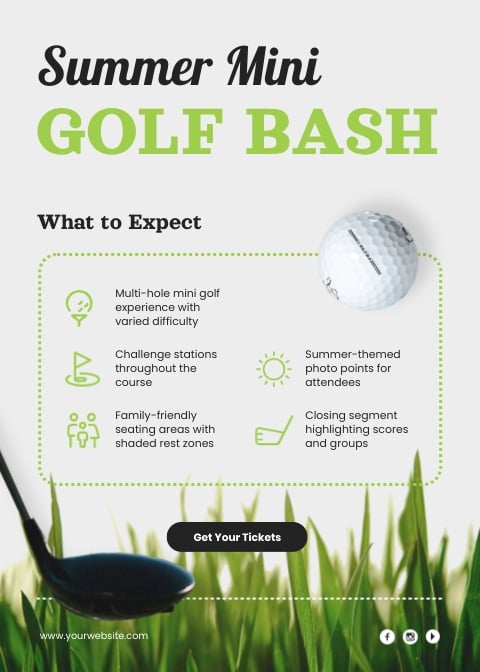 Mini Golf Flyer Template