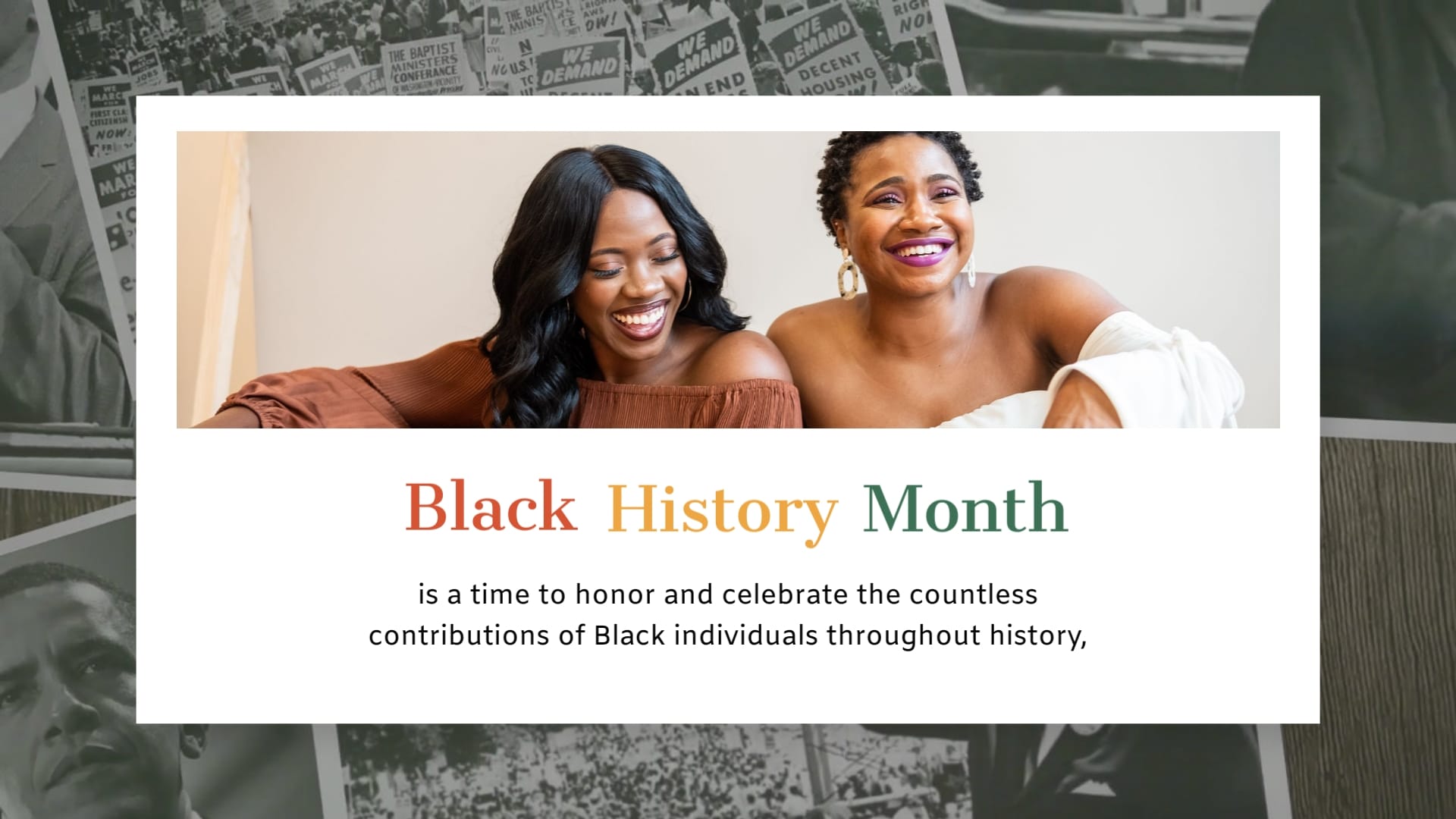 Minimalist African American Greeting Card Template