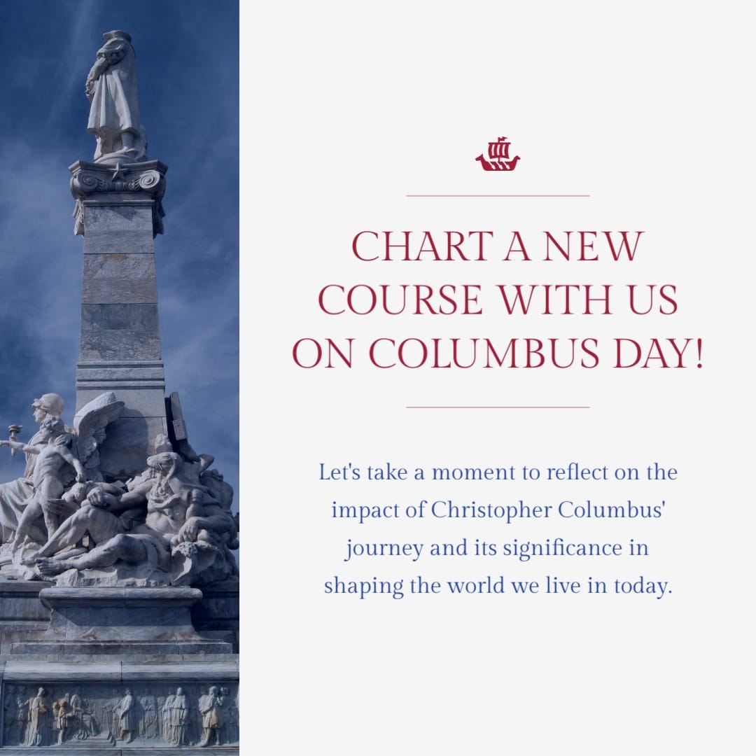 Minimalist Columbus Day Greeting Card Square Template