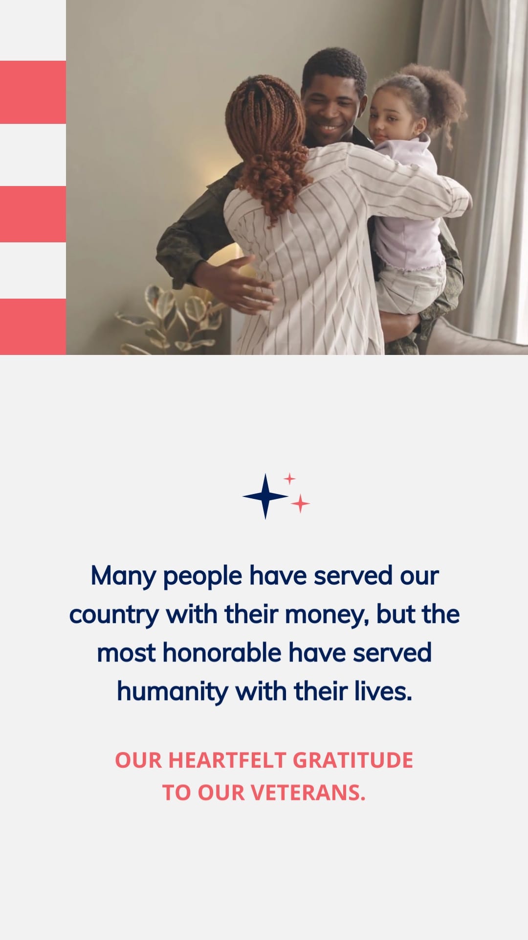 Minimalist Elegant Veterans Day Greeting Card Vertical Template