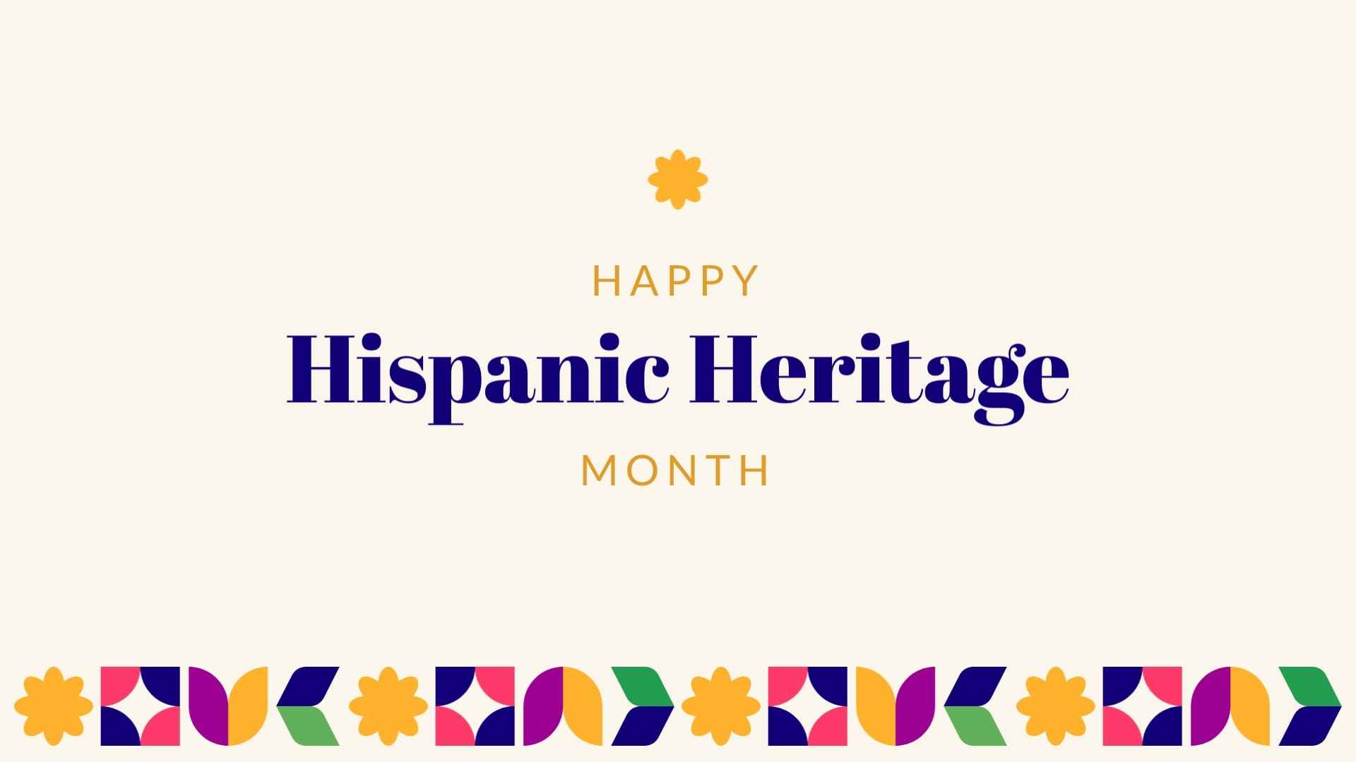 Minimalist Hispanic Heritage Month Greeting Card Template