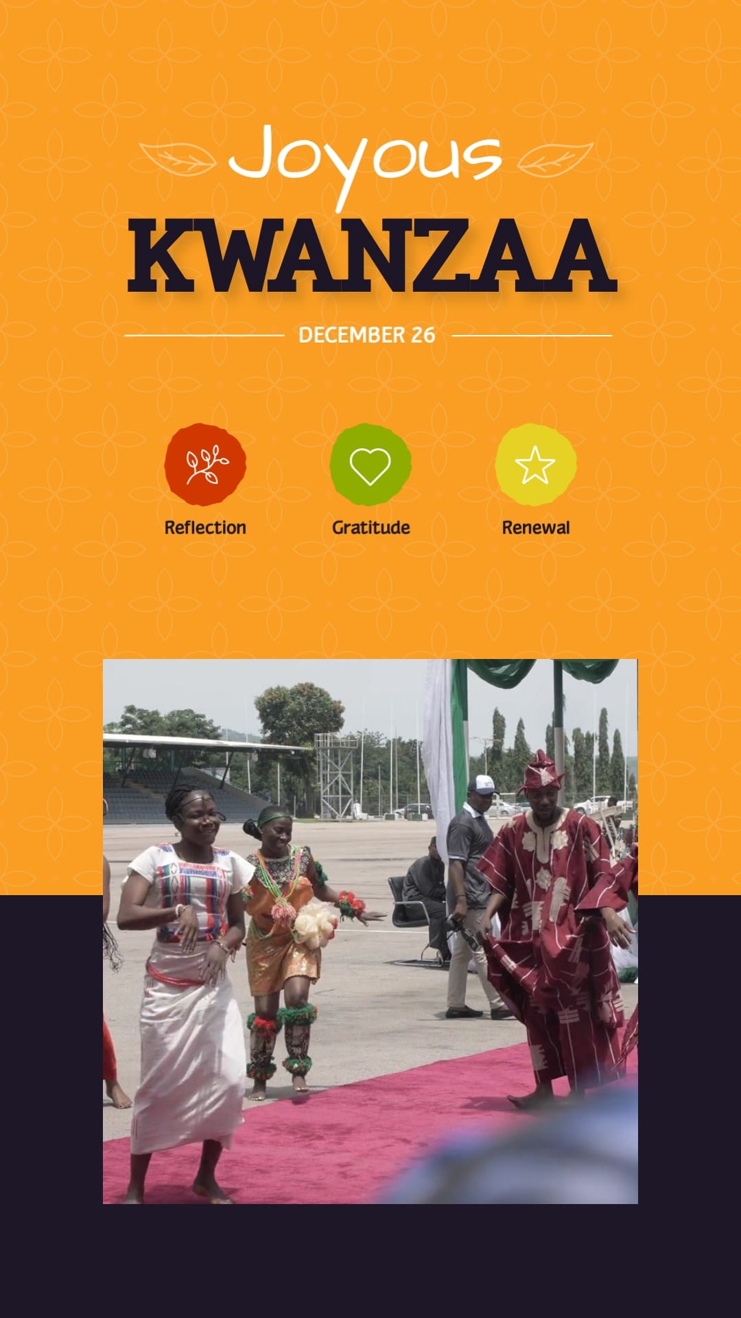 Minimalist Kwanzaa Greeting Card Vertical Template