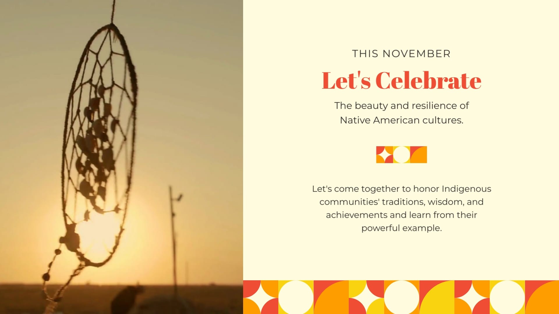 Minimalist National Native American Heritage Greeting Card Template