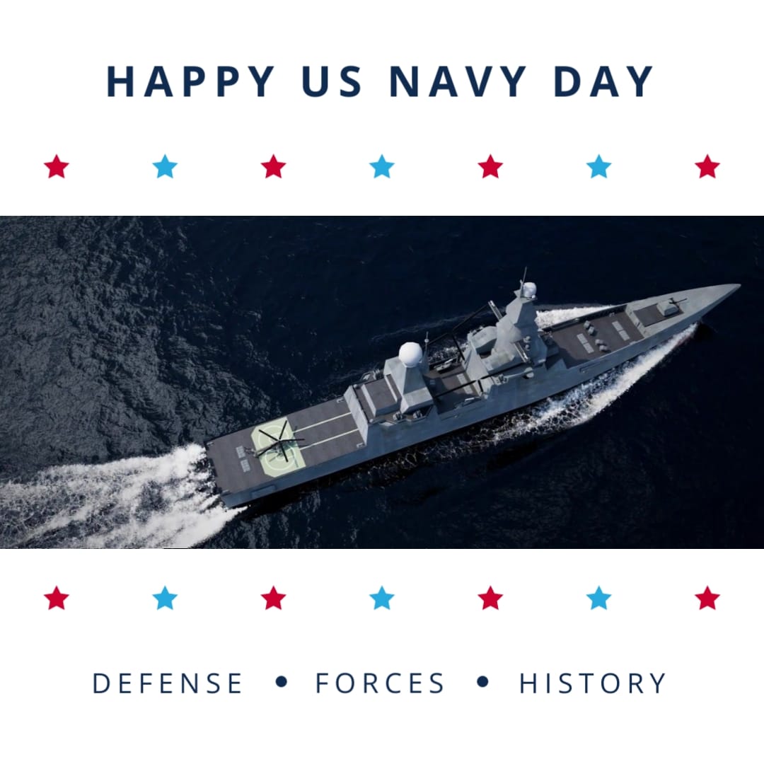 Minimalist Navy Day Greeting Card Square Template