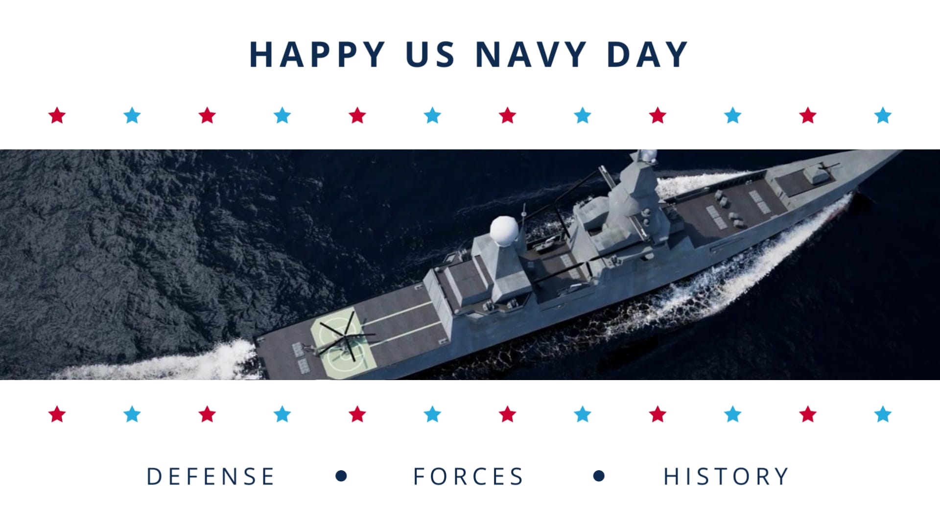 Minimalist Navy Day Greeting Card Template