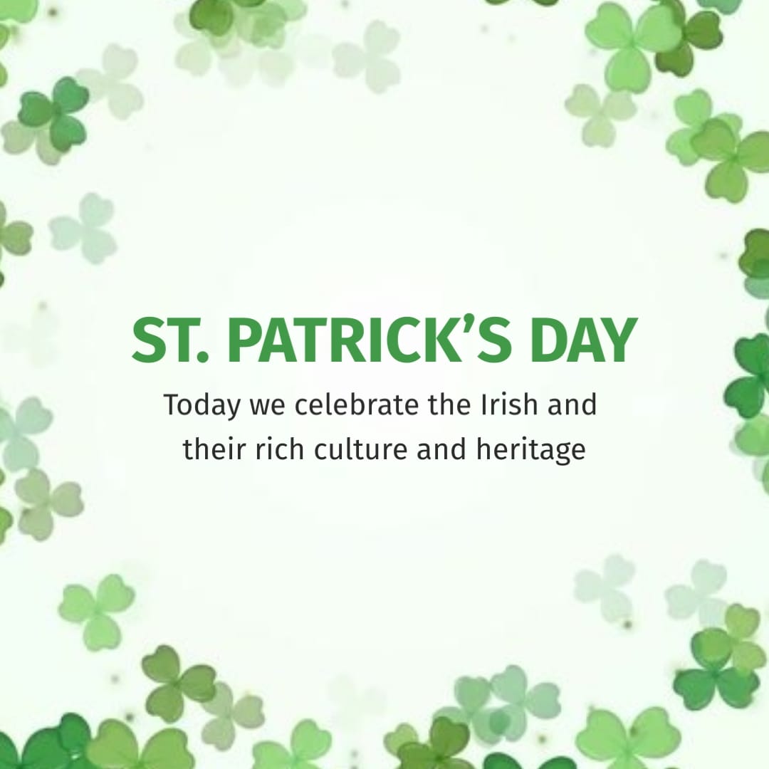 Minimalist St Patricks Day Greeting Card Square Template