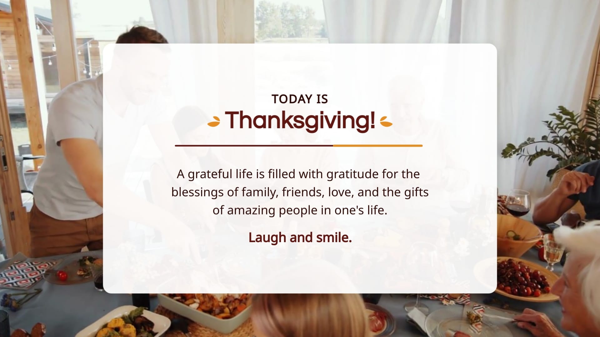 Minimalist Thanksgiving Greeting Card Template
